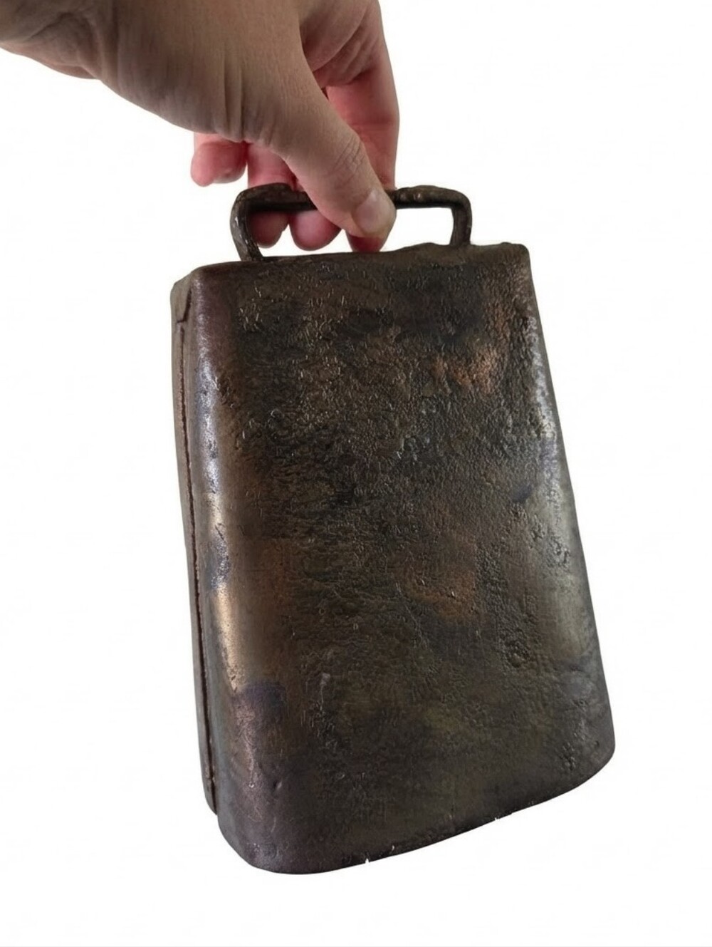 Vintage Heavy Solid Brass Cow Bell - Rustic Farmhouse Farm Animal Decor - 7.5 In